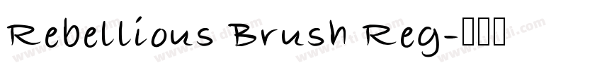 Rebellious Brush Reg字体转换